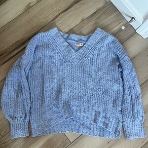 SO Light Blue V-Neck Sweater